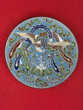 Vintage Nippon Hand Painted Bird Of Paradise Little Plate